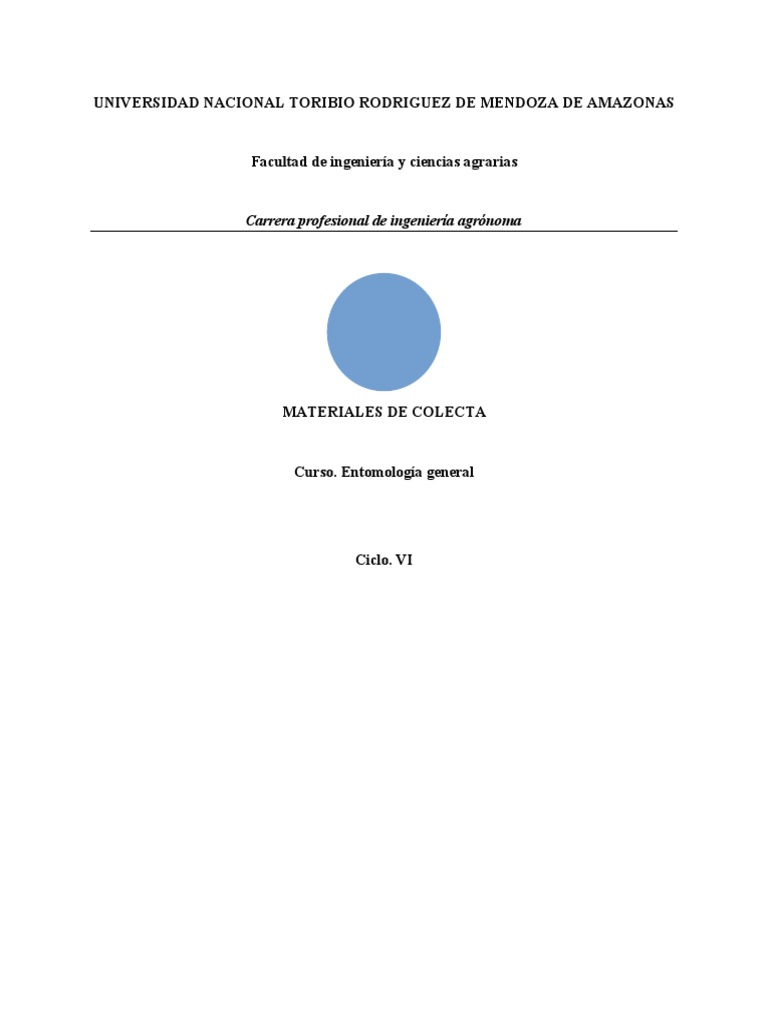 Materiales de Colecta | PDF | Insectos | Aspiradora