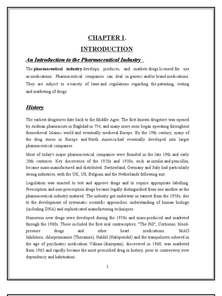 An Introduction To The Pharmaceutical Industry | PDF | Pharmaceutical ...