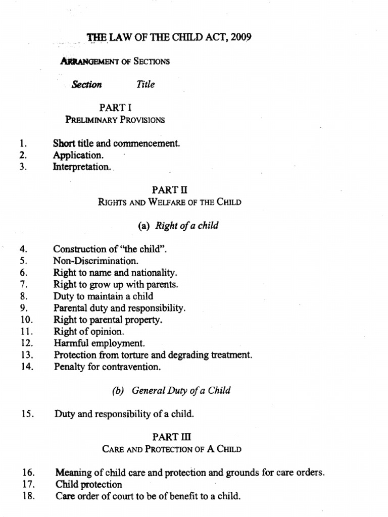 Law of Child Act Tanzania | PDF | Legal Guardian | Remand (Detention)