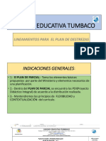 Indicaciones para Plan de Destrezas