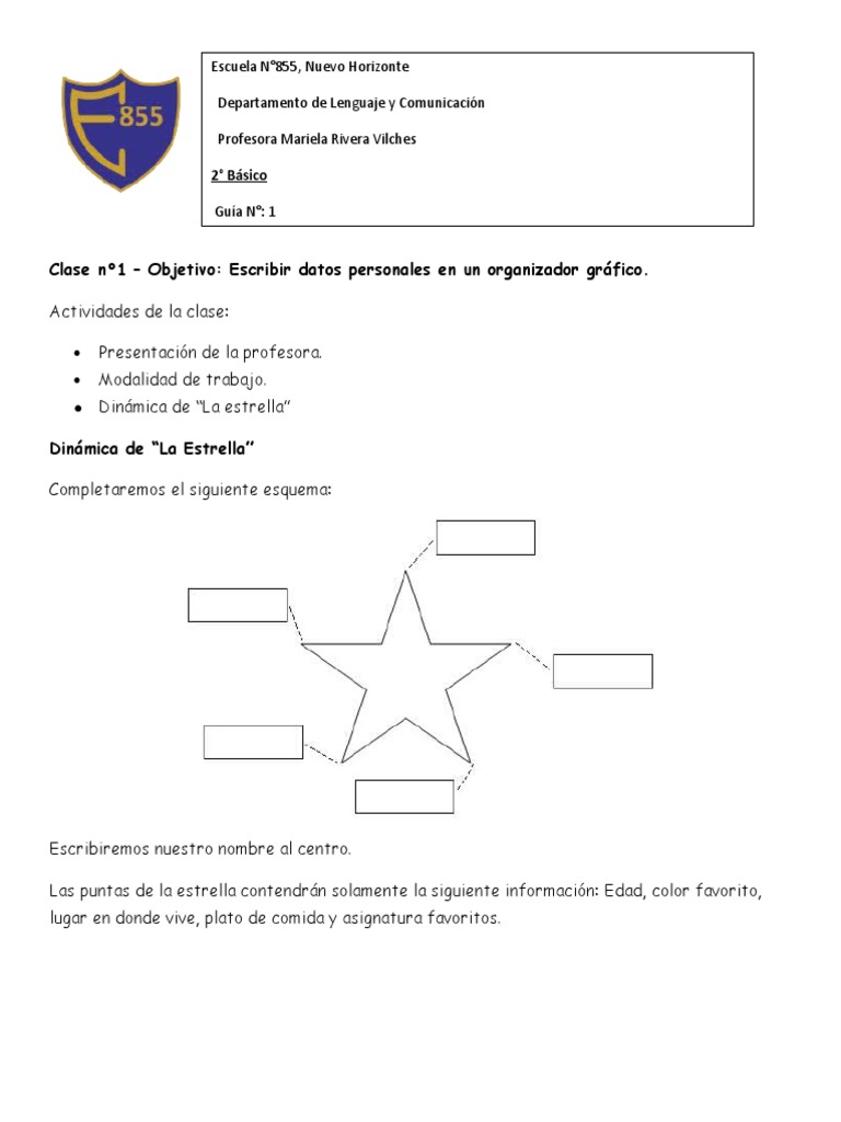 Guía 1 Segundo Básico | PDF | Artes del Lenguaje y Comunicación | Hogar ...