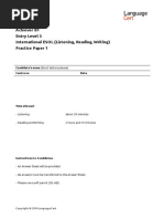 Language Cert B1 Practice Tests | PDF