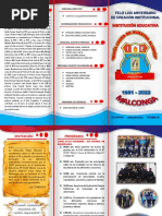 Triptico Aniversario - I.E. Malconga