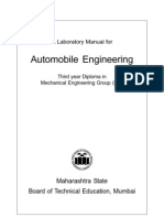 Automobile Engineering: A Laboratory Manual For