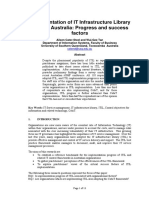 Implementation of IT Infrastructure Library (ITIL) in Australia: Progress and Success Factors