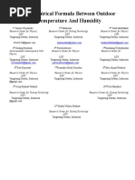 An Empirical Formula Between Outdoor Temperature and Humidity Baru