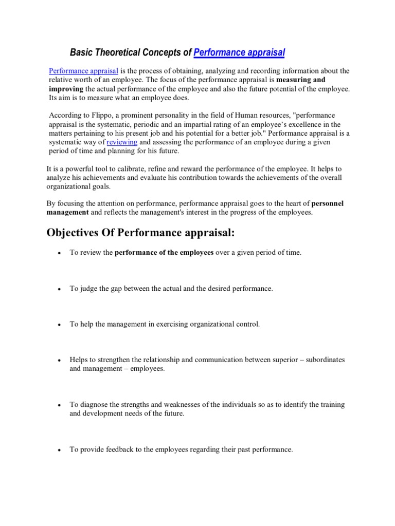 research paper on performance appraisal