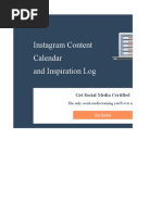 HubSpot - Instagram Content Calendar and Inspiration Log