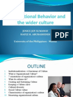 Organizational Behavior and The Wider Culture