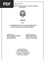 Download Hp Printers a Perspective on the Marketing Strategies of Hp Printers Iipm Thesis 67p by alignj SN59271947 doc pdf