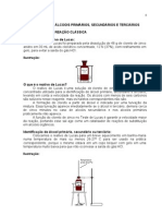 Teste de Lucas - Identificação de Álcool primário, Álcool Secundário e Álcool Terciário