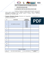 Formato para Elaboracion de Informe Final de Gestion Administrativa Año Escolar 2021-2022