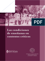 Las Condiciones de Enseñanza en Contextos Criticos.