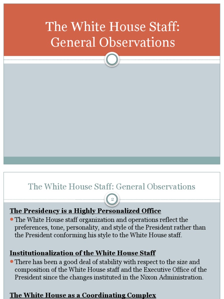 Staff of The White House PDF Executive Office Of The President Of