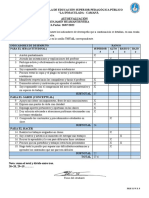 Física I Instrumento de Autoevaluación Coevaluación Metacognición 2022