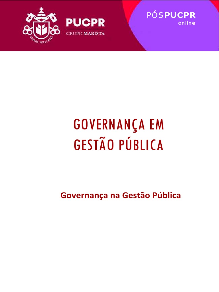 Governança na Gestão Pública Online | PDF | Governança | Administração ...