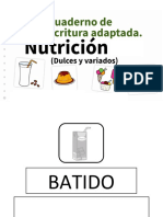 Cuaderno Lectoescritura Adaptada Nutricion 3 Dulces y Variados