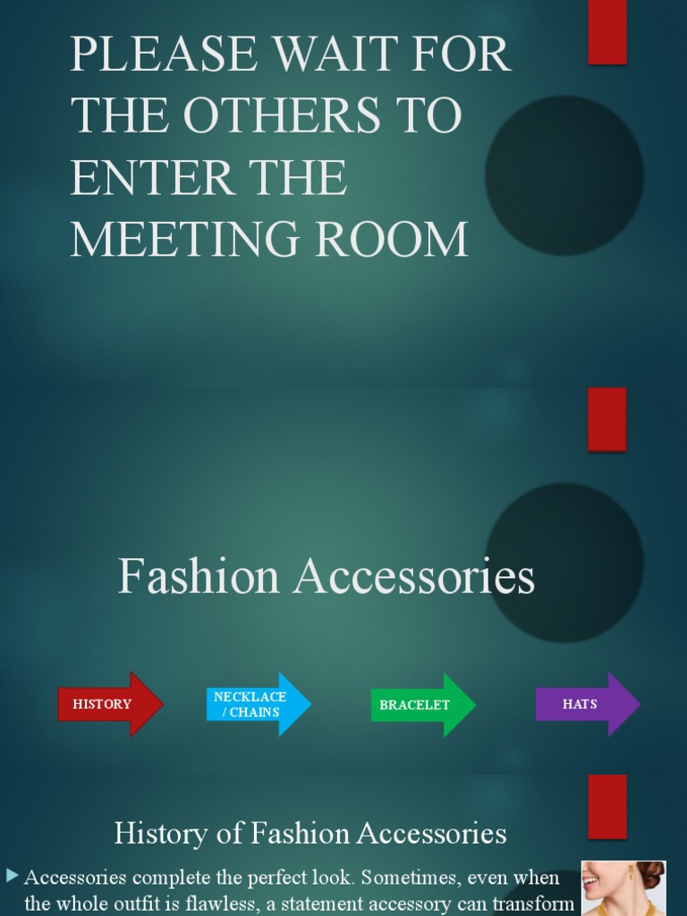 History of Fashion Accessories PDF Hat Necklace