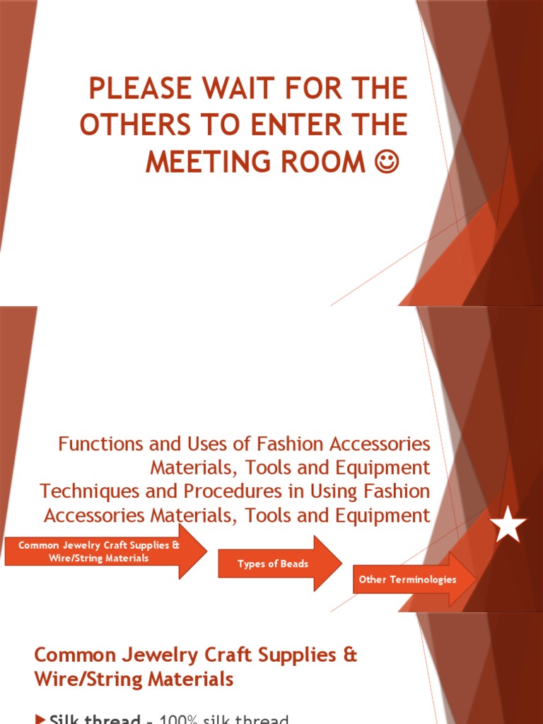 Functions and Uses of Fashion Accessories Materials, PDF Bead