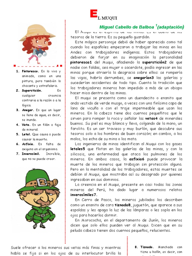 La Leyenda del Muqui en las Minas | PDF