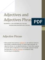 Adjectives and Adjectives Phrases