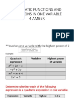 Quadratic Functions and Equations in One Variable (Students)