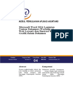 APLIKASI AKUNTANSI Microsoft Word 2016 Lanjutan Tautan Dokumen (Working On Web Layout) Dan Ilustrasi Dan Grafik Dalam Dokumen