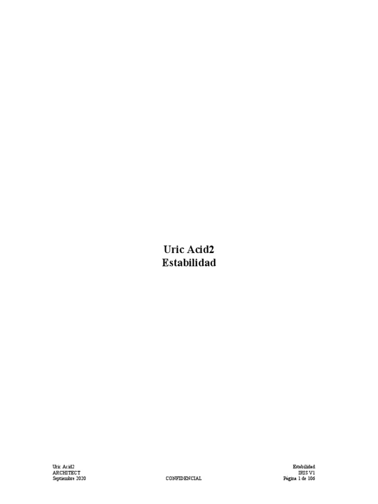 04T13 - Uric Acid2 - Stability - IRIS V1 (Español) | PDF