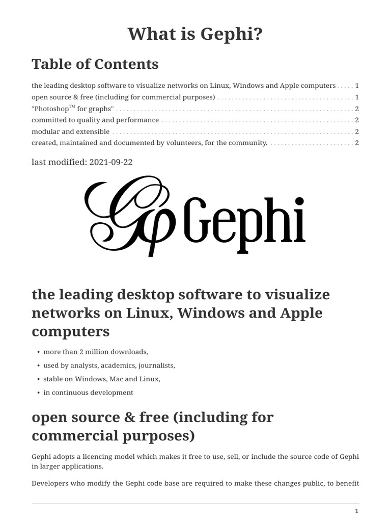 Gephi What Is Gephi en PDF Modular Programming Linux