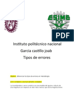 Tipos de Error