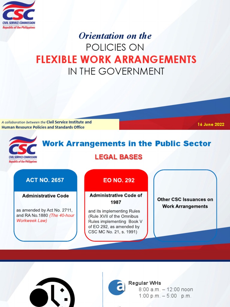 CSC Policies On Flexible Work Arrangement Download Free PDF