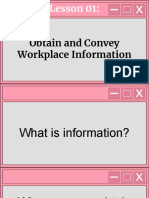 L1 Obtain and Convey Workplace Information