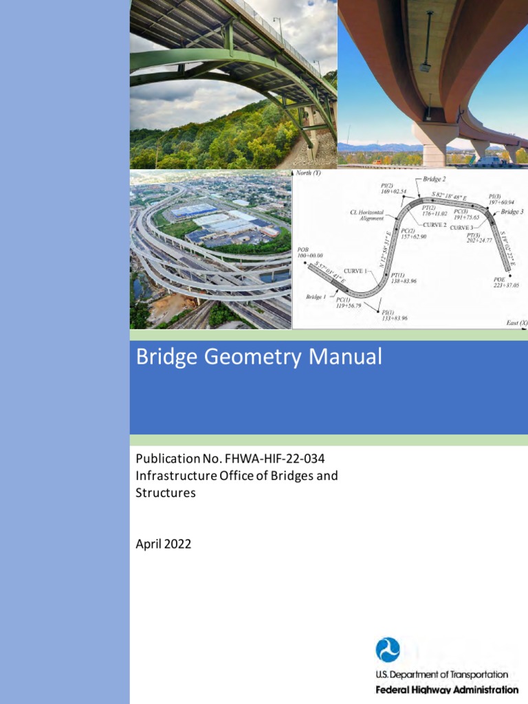 FHWA Bridge Geometry Manual2022 Dot 62673 DS1 PDF Litre
