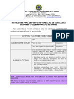 Instrucoes para Deposito de TCC em Formato de Artigo