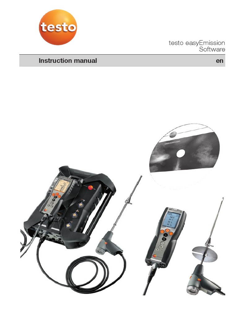 Testo Easyemission Software Instruction Manual PDF Usb Bluetooth