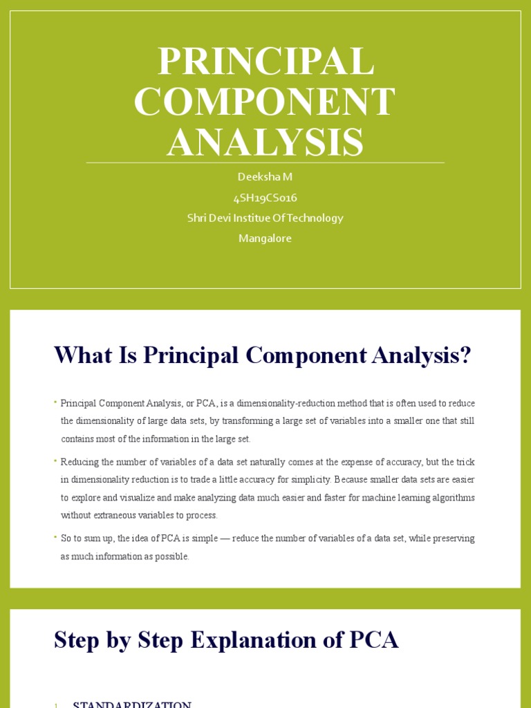 Principal Component Analysis | PDF | Principal Component Analysis ...