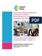 Petunjuk Teknis Fasilitasi Penerapan Sistem Pengawasan Alat Kesehatan & PKRT Secara Online Untuk Produsen Alkes & PKRT