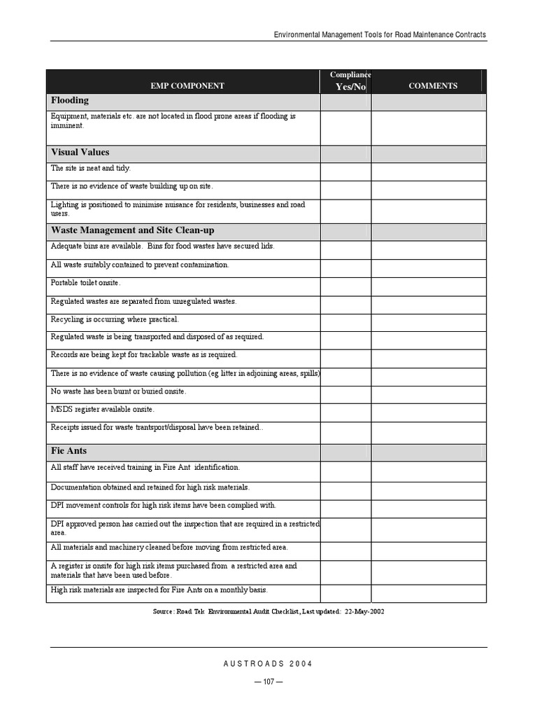 Environmental Management Tools of Road Mangement - Page | PDF