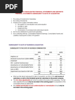 Subsequent To Date of Acquisition