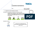 EVALUACIÓN DE MATEMÁTICA - 1 Secundaria