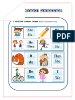 Homework Personal Pronouns 3er Grado