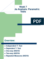 Week 9 Lab ANOVA - Univariate Analysis Parametric Tests