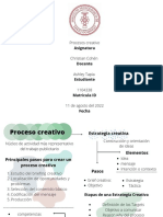 Proceso Creativo. Mapa Conceptual