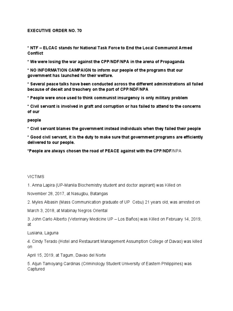 Executive Order No PDF Rifle Cartridge (Firearms)