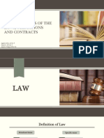 Fundamentals of Laws, Obligations and Contracts