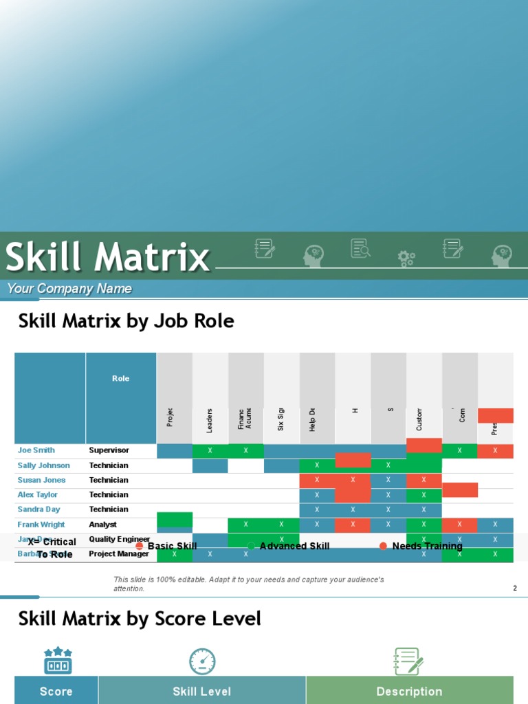 Comprehensive Skill Matrix Overview | PDF | Personal Computers | Computing