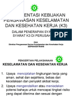 Implementasi Pelaksanaan Kebijakan K3 Dalam Penerapan Syarat-Syarat K3 Di Perusahaan