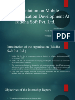 Presentation On Mobile Application Development at Riddha Soft Pvt. LTD