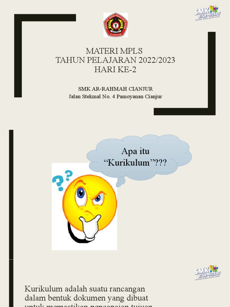 Materi MPLS 2022 Kurikulum | PDF