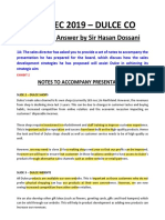 Dulce (Sep Dec 2019) - Draft Answer by Sir Hasan Dossani (Full Drafting)